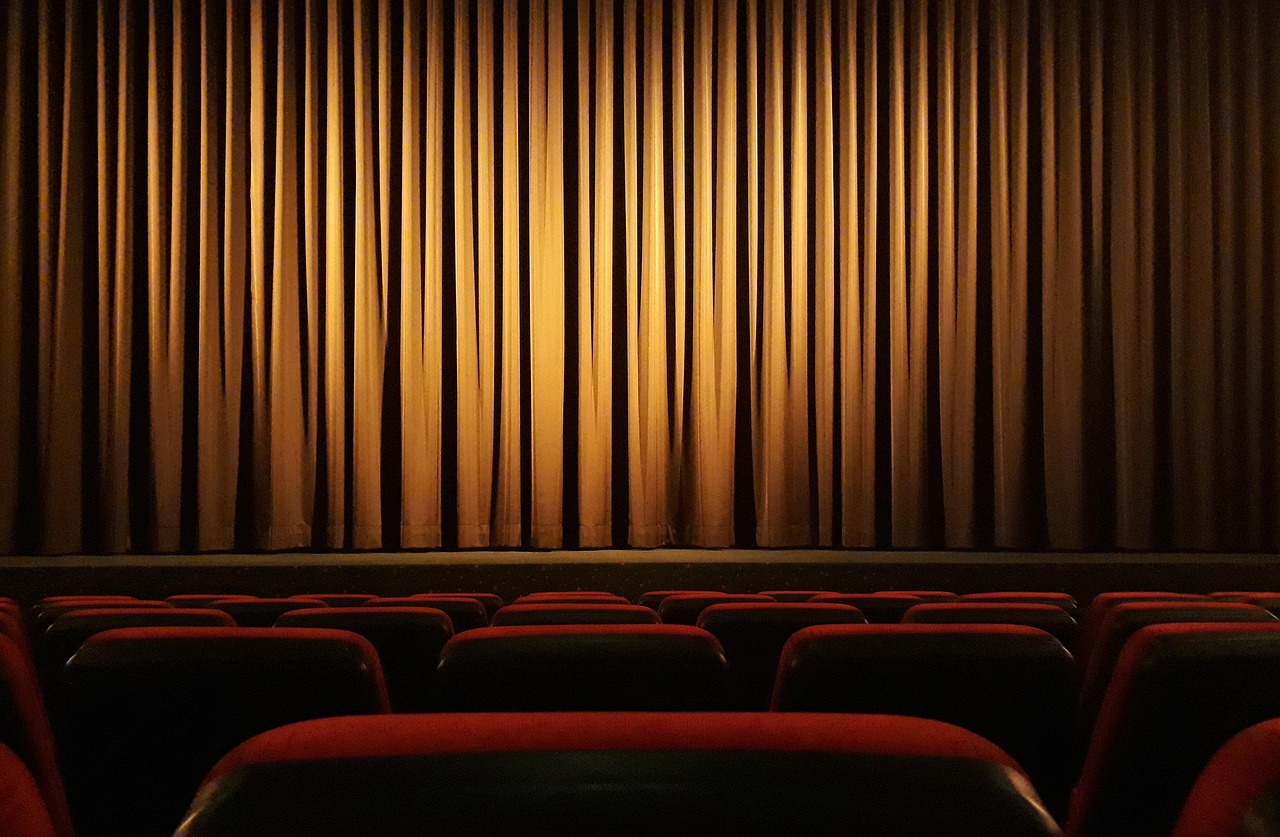 Curtain inside a movie theater